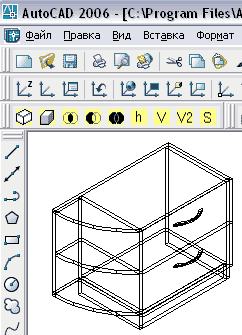 На рисунке показана модель изделия, с которой может работать программа для роектирования мебели - Деталировка
